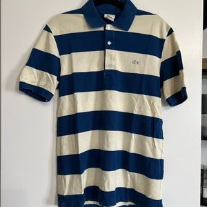 Lactose bintage washed blue/cream polo size 3
